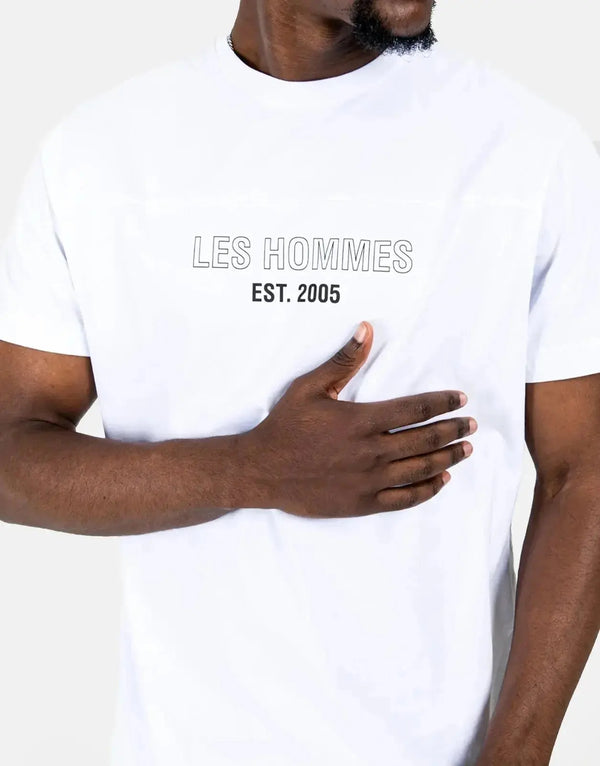 Les Hommes Est 2005 White T-Shirt: Premium Cotton Crew Neck Tee
