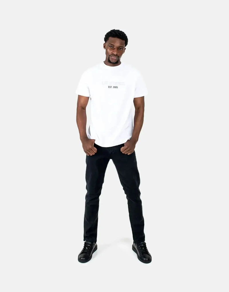 Les Hommes Est 2005 Men's White Premium Cotton Designer Luxury T-Shirt
