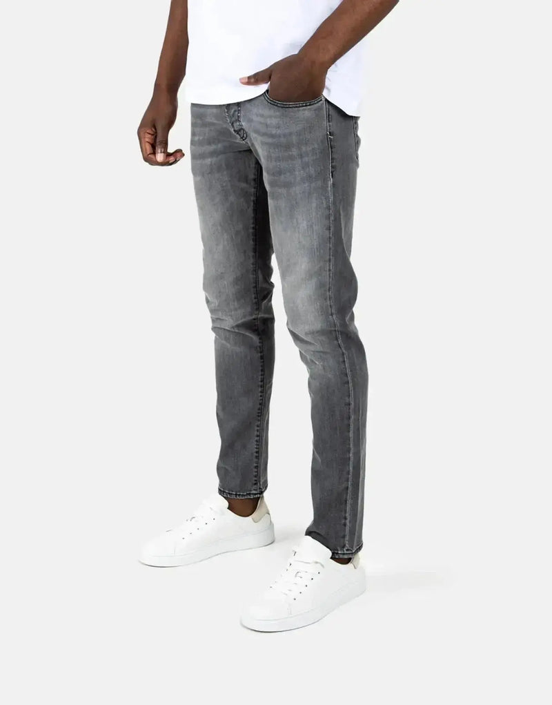 Les Hommes Premium Grey Wash Slim Fit Jeans - Modern Men's Designer Denim