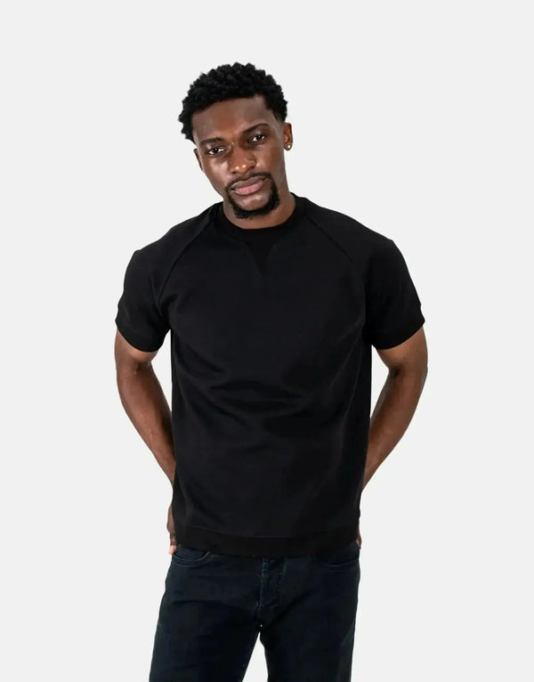 Les Hommes Premium Heavyweight Black Cotton T-Shirt for Men - Durable Style
