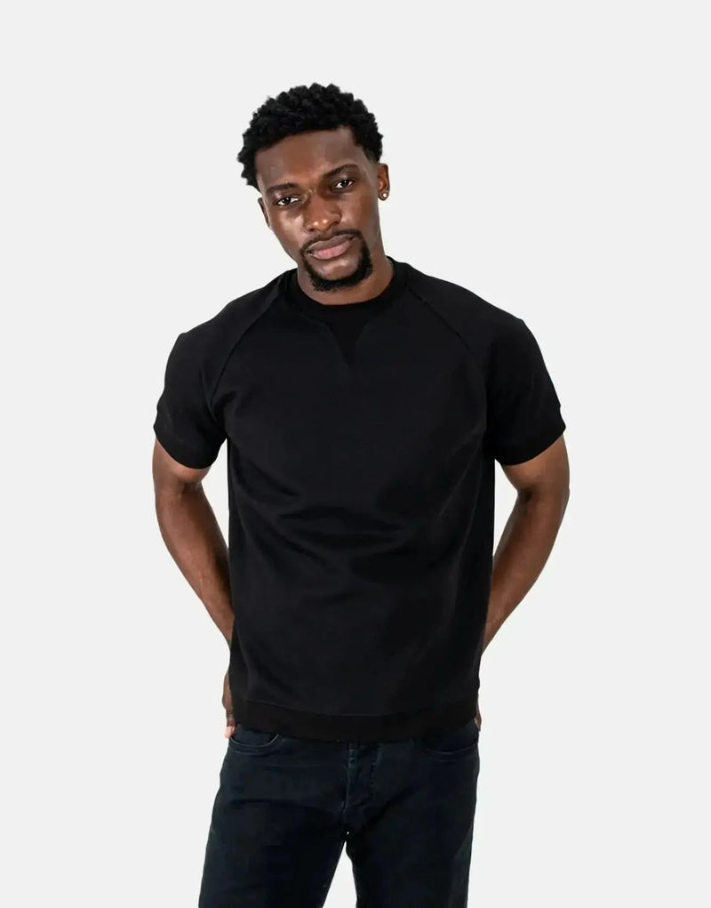Les Hommes Premium Heavyweight Black Cotton T-Shirt for Men - Durable Style