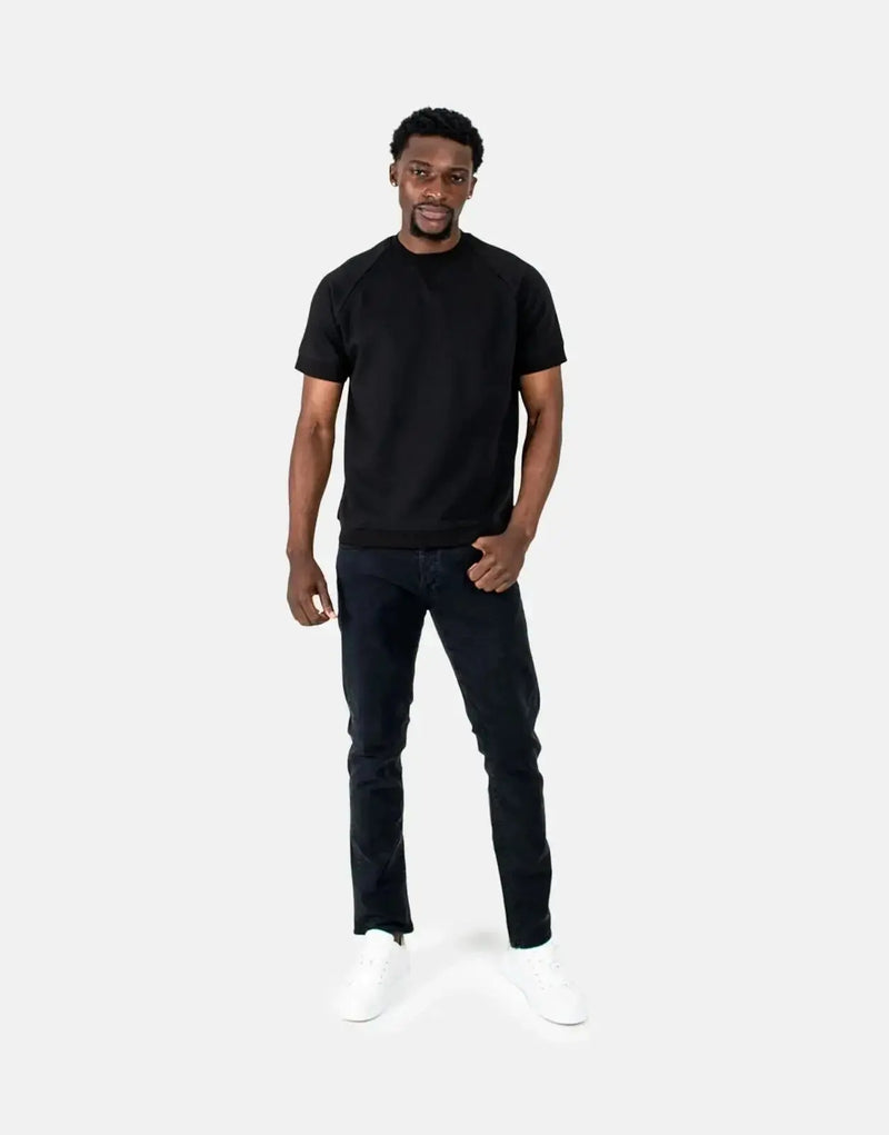 Les Hommes Premium Heavyweight Black Cotton T-Shirt for Men - Durable Style
