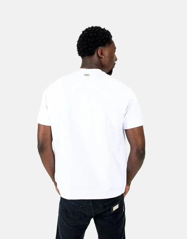 Les Hommes Men's Premium Heavyweight White Cotton T-Shirt – Durable Style