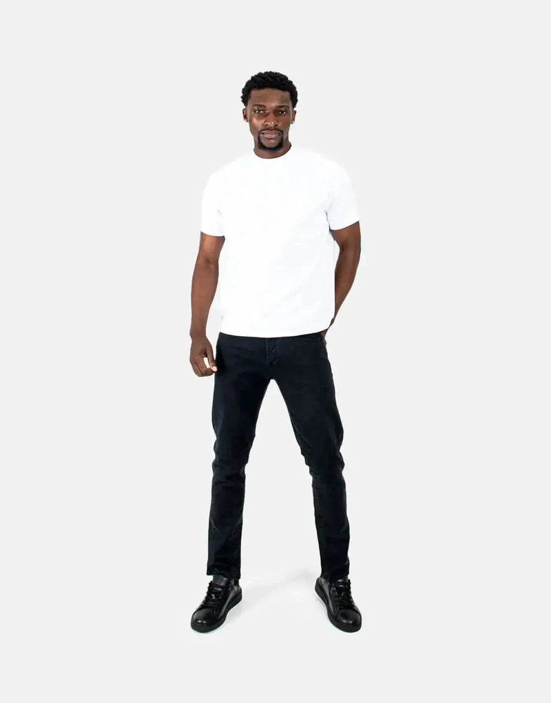 Les Hommes Men's Premium Heavyweight White Cotton T-Shirt – Durable Style