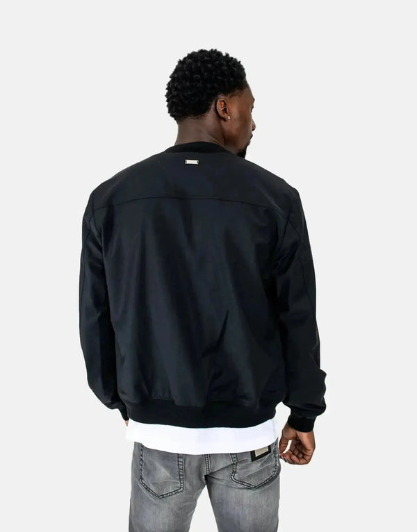 Les Hommes Premium Lightweight Black Bomber Jacket: Versatile Men's Urban Style