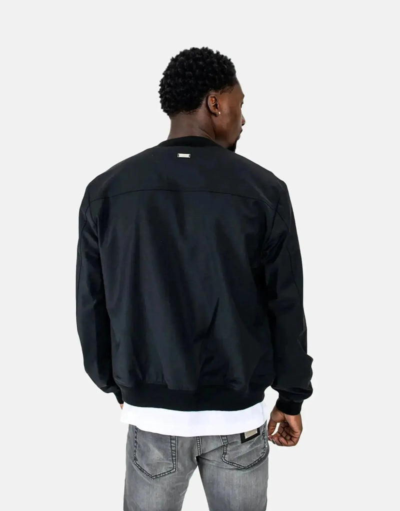 Les Hommes Premium Lightweight Black Bomber Jacket: Versatile Men's Urban Style