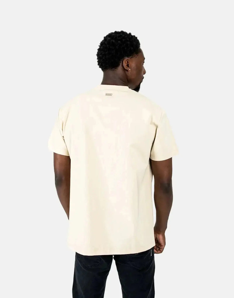 Men's Les Hommes Designer Stone Palm Tree Graphic Cotton Short Sleeve T-Shirt