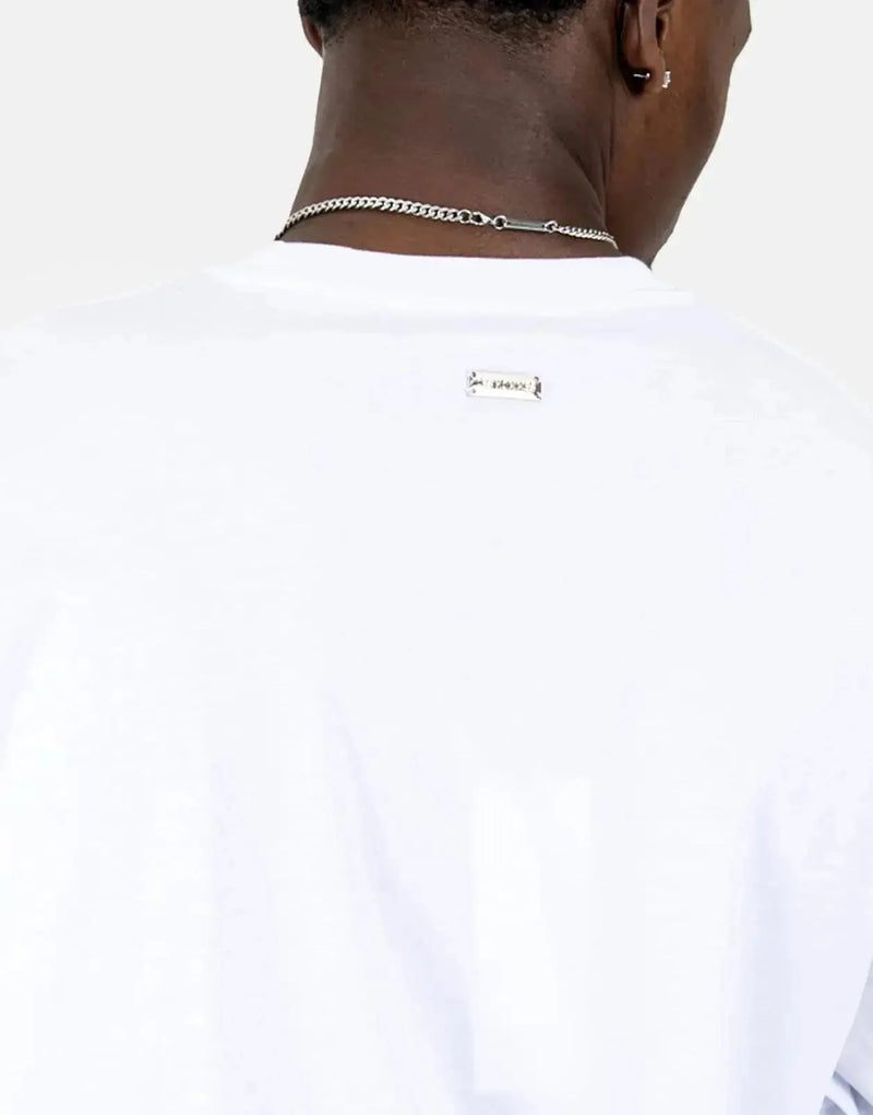 Men's Les Hommes Shadow Graphic White T-Shirt: Premium Comfort, Bold Street Style