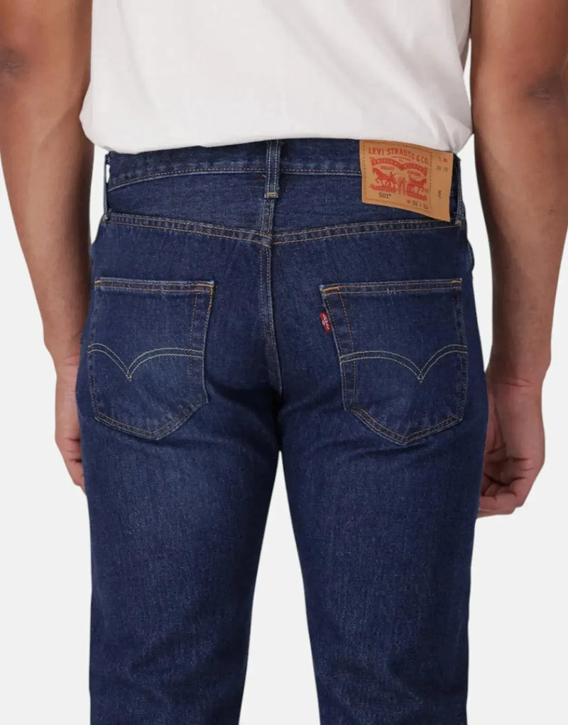 Levi's 501 Original Men's Durable Straight Leg Blue Denim Jeans