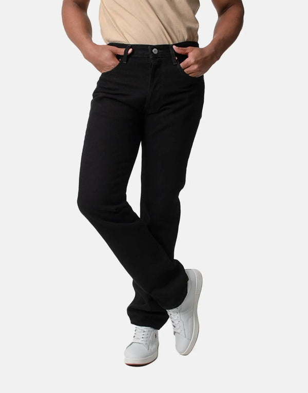 Classic Levi's 501 Original Men's Black Denim Jeans for Everyday Style