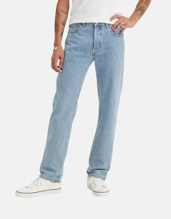 Levi's 501 Original Men's Light Stonewash Straight Leg Denim Jeans