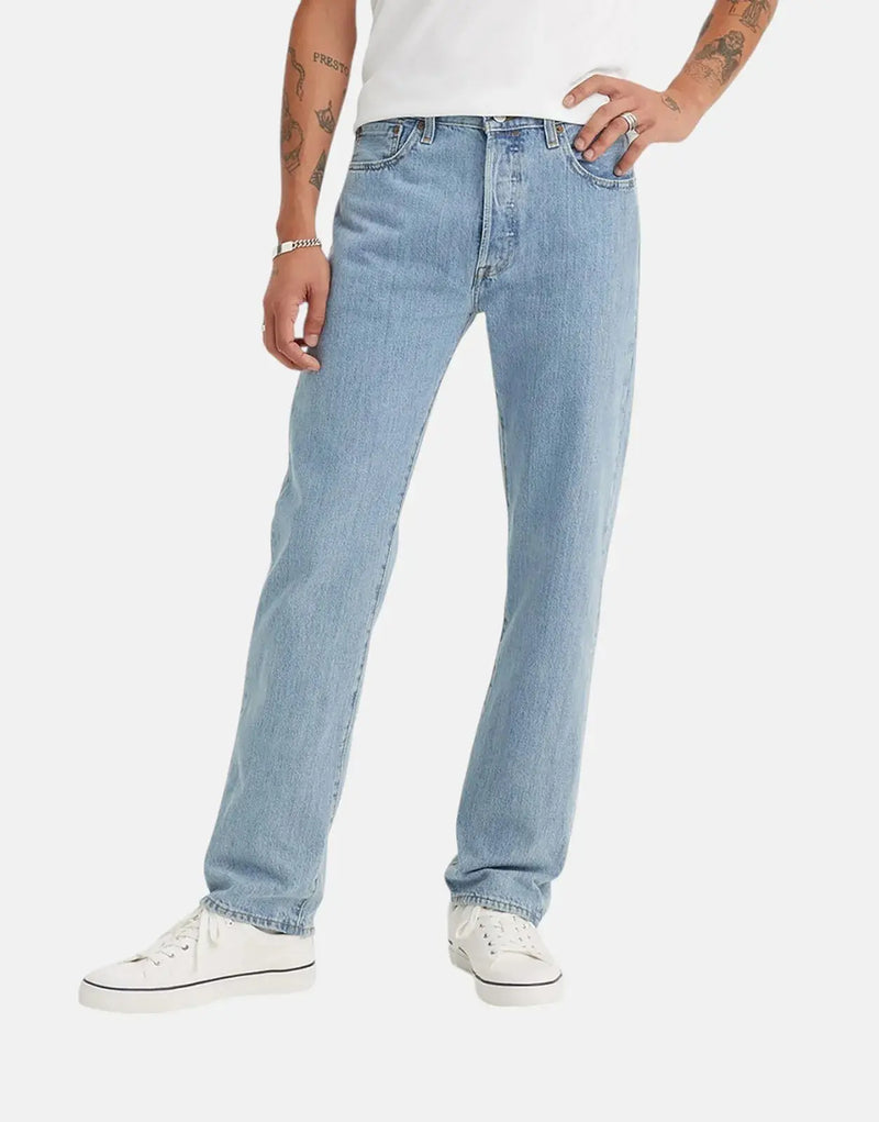 Levi's 501 Original Men's Light Stonewash Straight Leg Denim Jeans