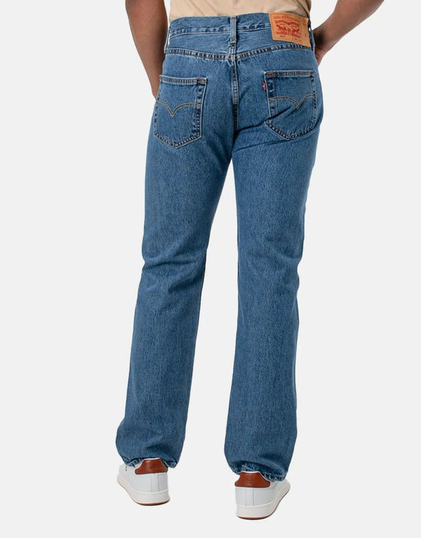 Men's Levi's 501 Original Medium Stonewash Classic Fit Durable Denim Jeans
