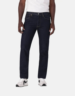 Men's Levi's 501 Original Fit Straight Leg Rinse Blue Denim Jeans