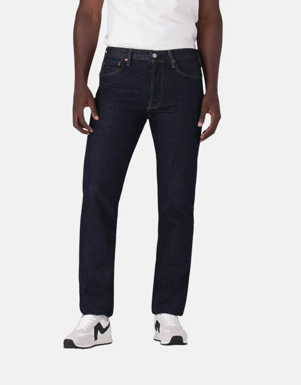 Men's Levi's 501 Original Fit Straight Leg Rinse Blue Denim Jeans