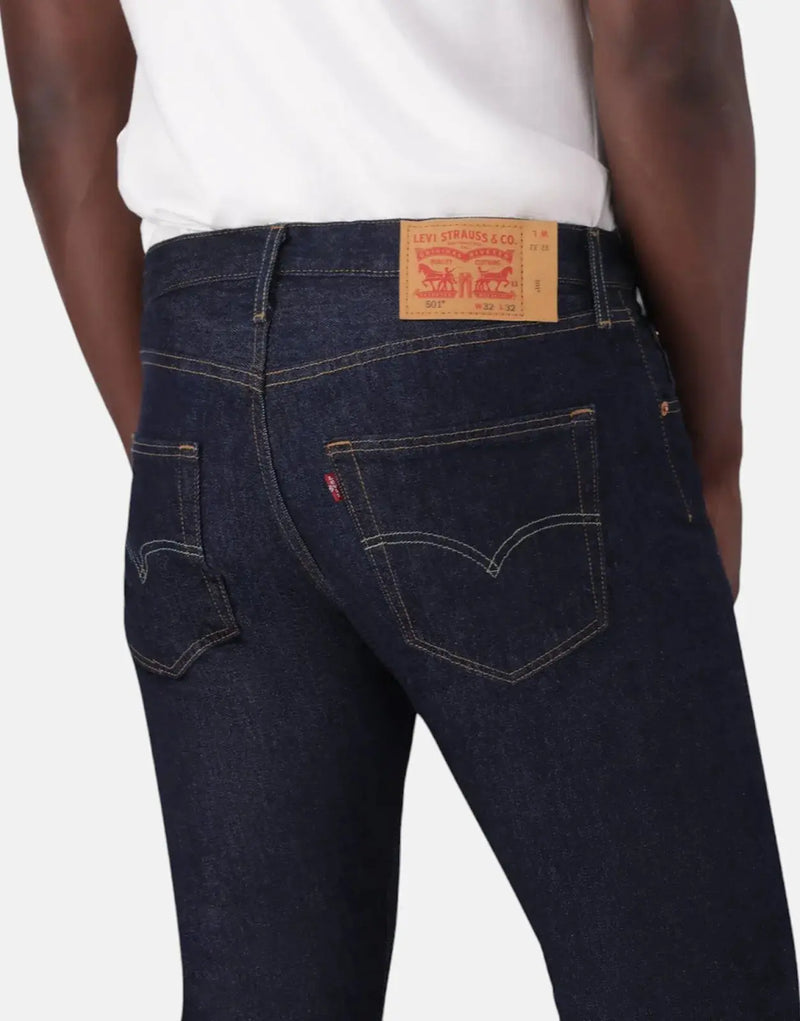Men's Levi's 501 Original Fit Straight Leg Rinse Blue Denim Jeans