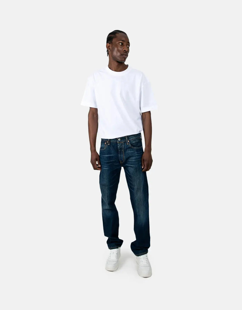 Levi's 501 State Men's Iconic Straight Fit Blue Denim Jeans for Timeless Style