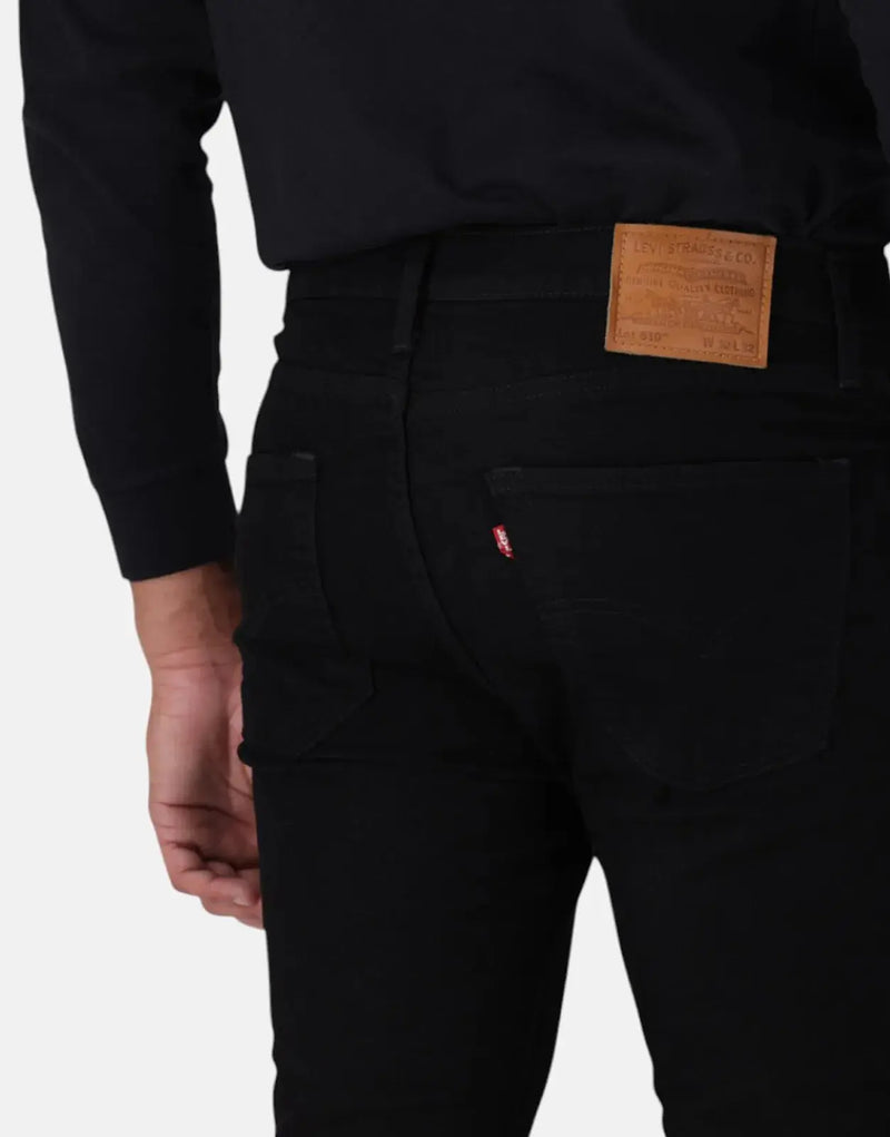 Levi's 510 Men's Black Leaf Skinny Jeans - Slim Fit Stretch Denim
