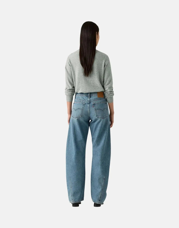 Levi's Baggy Dad Barrel Jeans: Effortlessly Chic, Mid-Rise, Loose Fit Denim