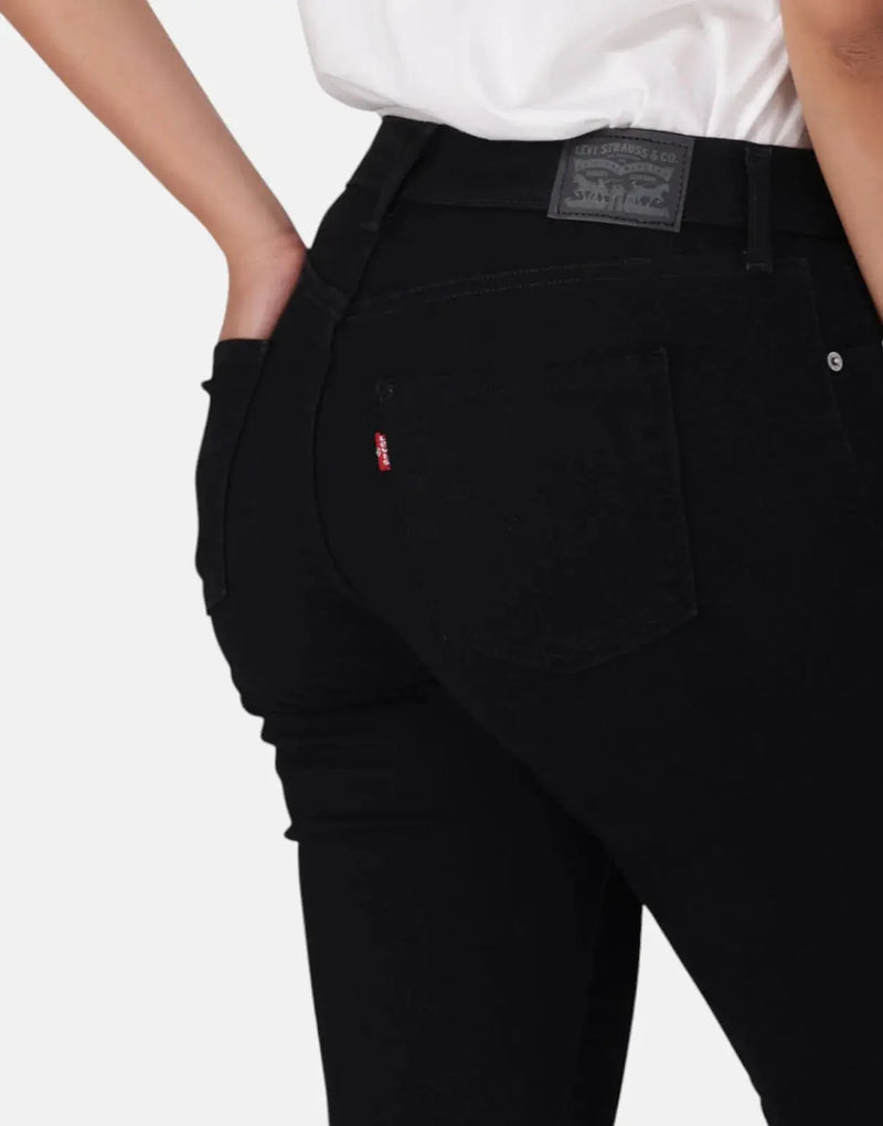 Levi's Women's Curvy High-Rise Super Skinny Black Jeans: Sculpting Stretch Denim