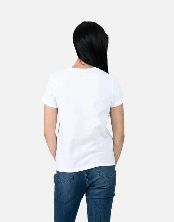 Levi's Women's Perfect Batwing Tee with Iridescent Rhinestones, Bright White
