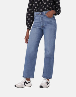 Levi's Ribcage High Rise Straight Ankle Jeans - Elevated Taste Denim