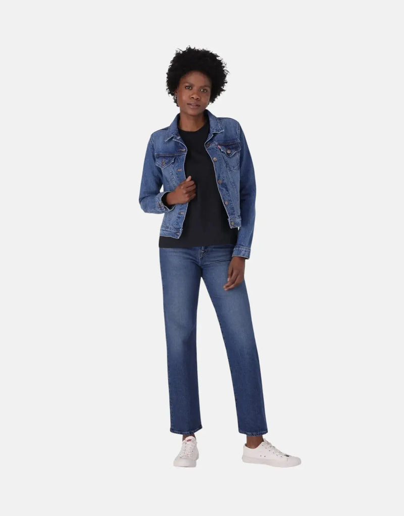Levi's Women's Ribcage Straight Ankle Jeans - High Rise, Classic Blue Denim