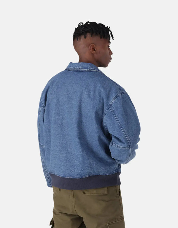 Levi's Men's Rowan Blue Bomber Jacket: Classic Relaxed Fit Durable Outerwear