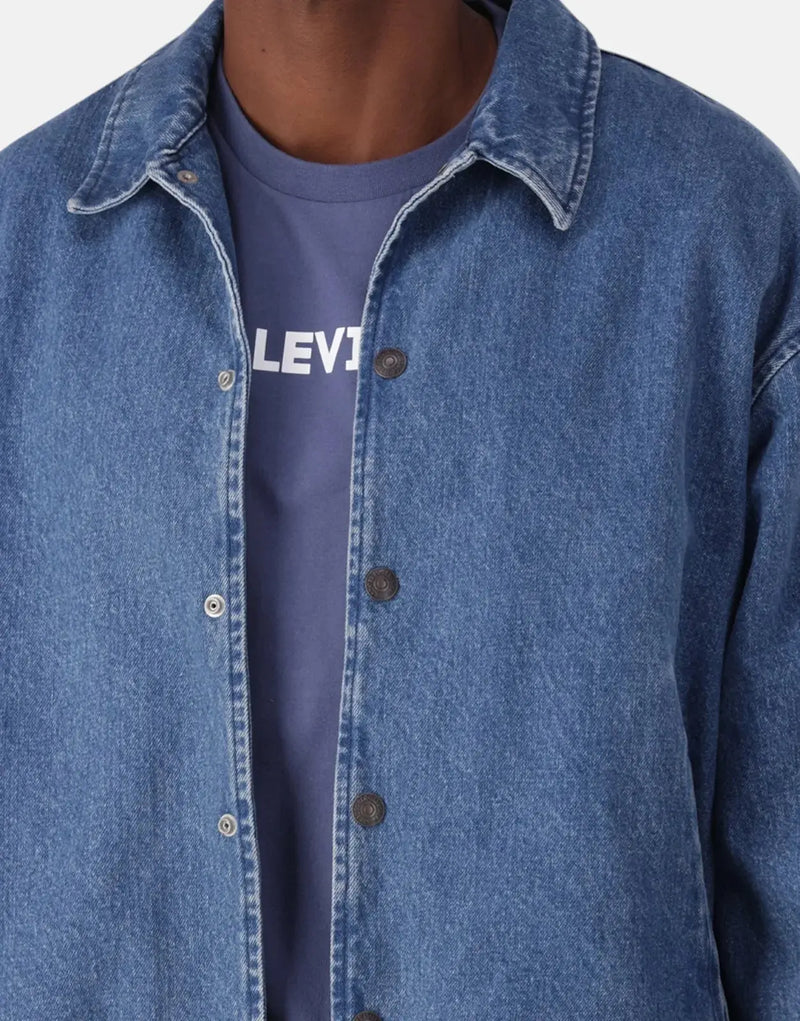 Levi's Men's Rowan Blue Bomber Jacket: Classic Relaxed Fit Durable Outerwear