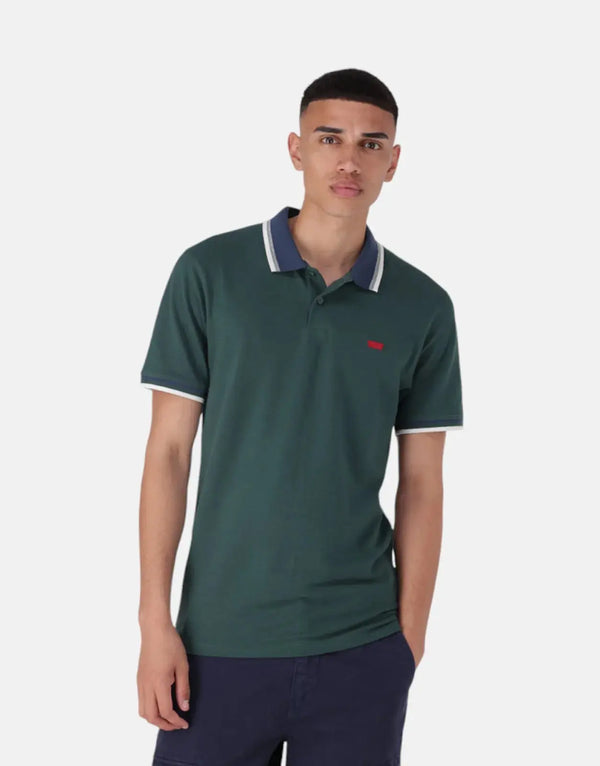 Levi's Men's Slim Fit Housemark Polo Shirt, Bisto Green, Soft Pique Knit