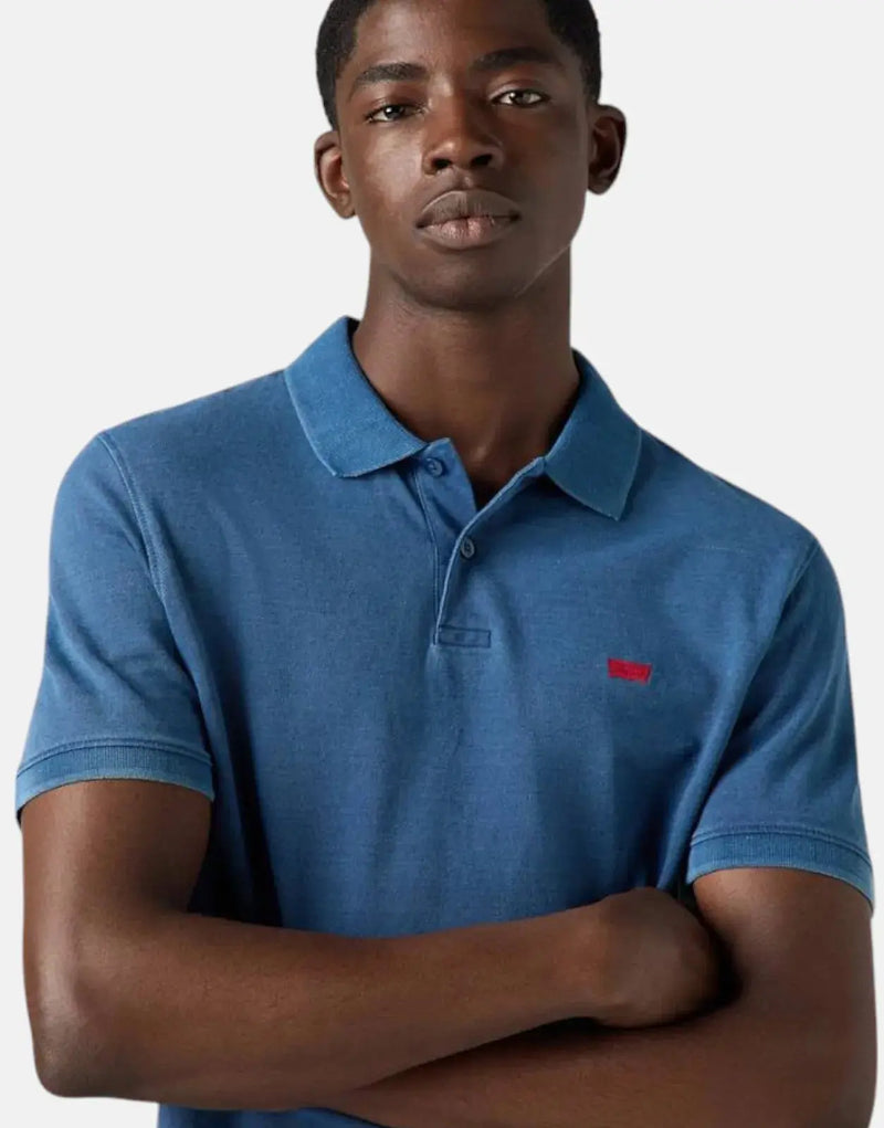 Levi's Men's Slim Fit Indigo Pique Polo Shirt for Casual Style