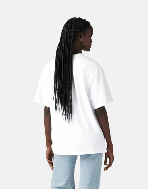 Levi's Women's Tabor Classic White Cotton Crewneck T-Shirt Relaxed Fit