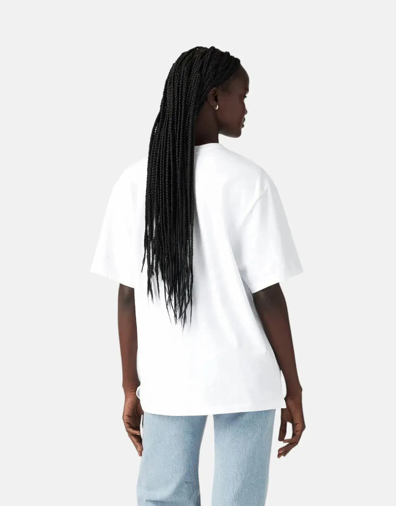 Levi's Women's Tabor Classic White Cotton Crewneck T-Shirt Relaxed Fit
