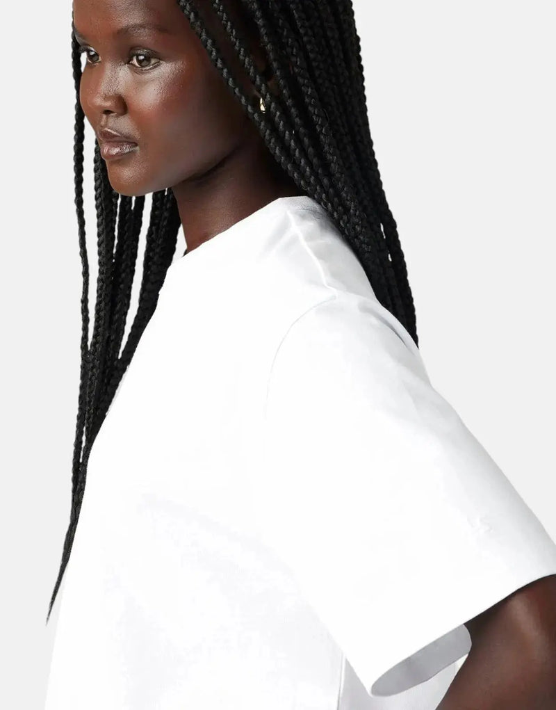 Levi's Women's Tabor Classic White Cotton Crewneck T-Shirt Relaxed Fit