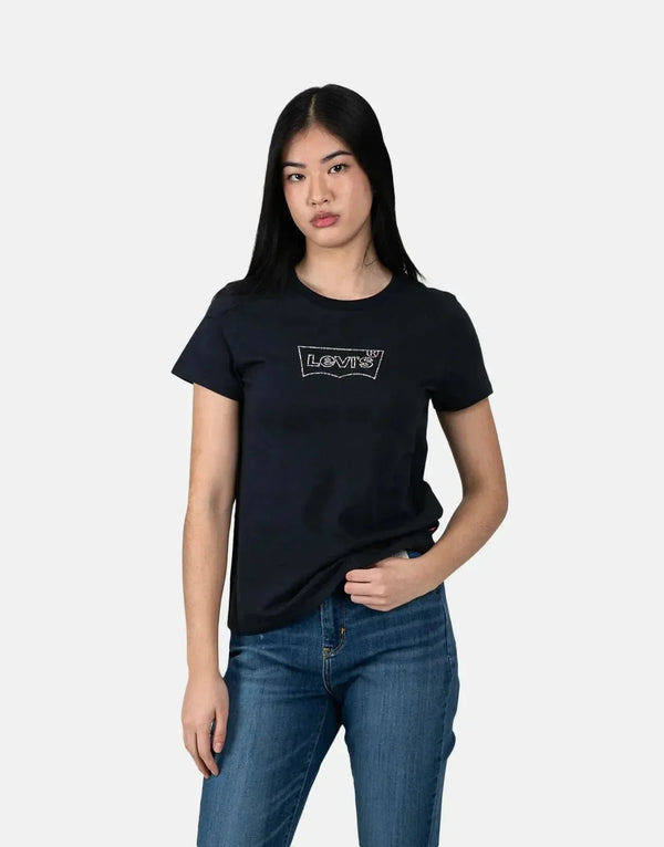 Levi's Iconic Batwing Iridescent Jet Black Women's T-Shirt - Stylish Perfect Tee