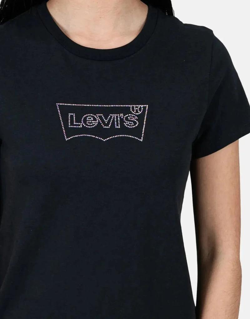 Levi's Iconic Batwing Iridescent Jet Black Women's T-Shirt - Stylish Perfect Tee