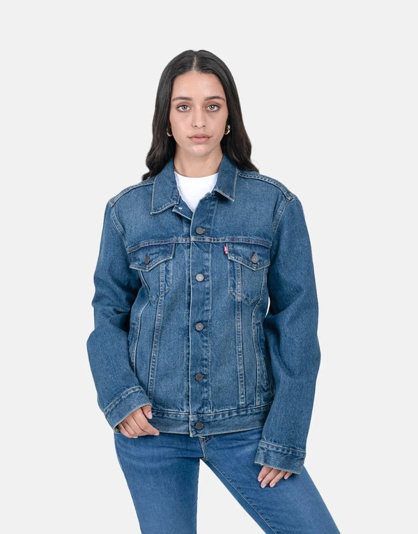 Iconic Levi's The Trucker Jacket: Broadway Terrace Wash, Durable Denim, Classic Fit