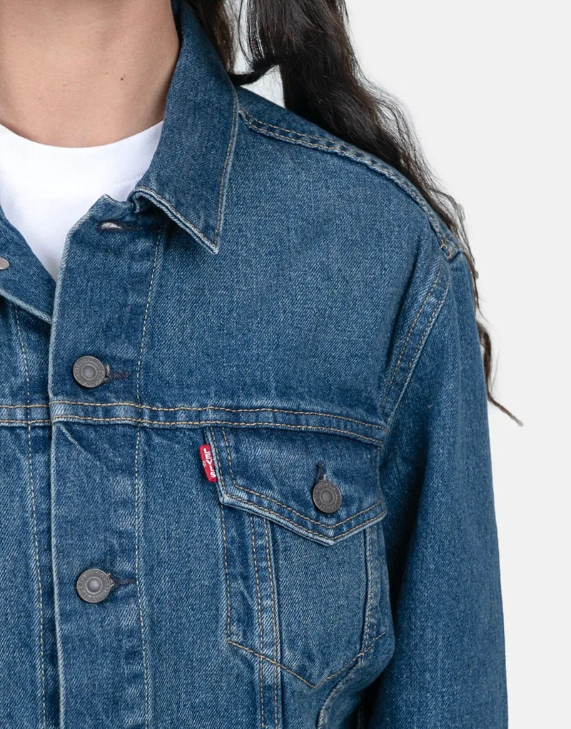 Iconic Levi's The Trucker Jacket: Broadway Terrace Wash, Durable Denim, Classic Fit