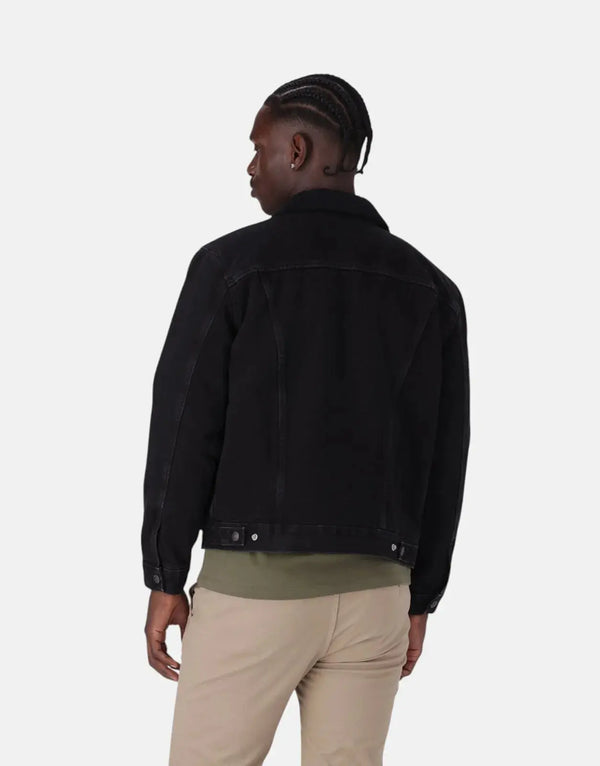 Levi's Men's Type 3 Sherpa Lined Berk Trucker Jacket - Cozy Denim