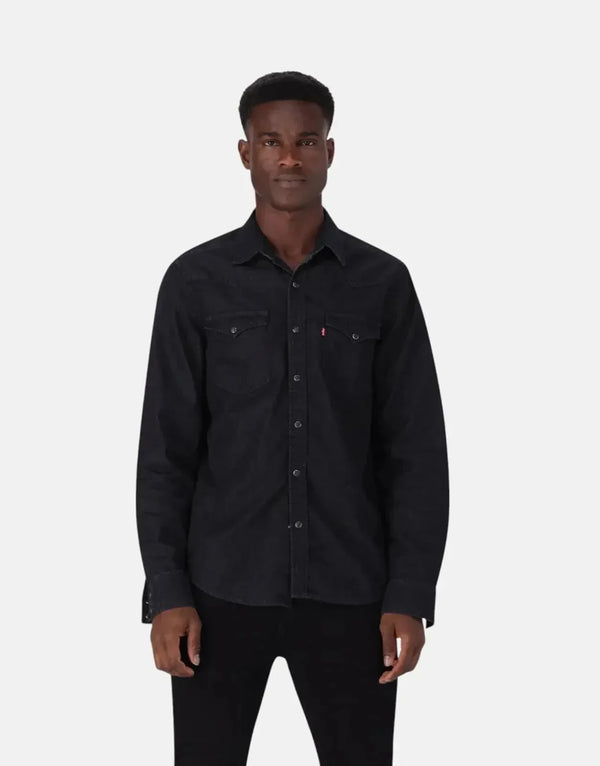 Levi's Classic Black Denim Western Jacket for Men - Durable, Stylish Fit