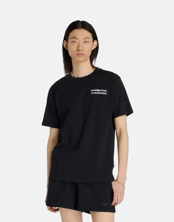 New Balance Men's Intelligent Choice Black Graphic Tee for Everyday Comfort