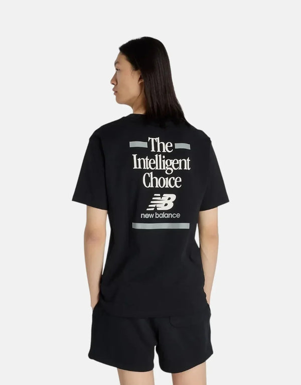 New Balance Men's Intelligent Choice Black Graphic Tee for Everyday Comfort