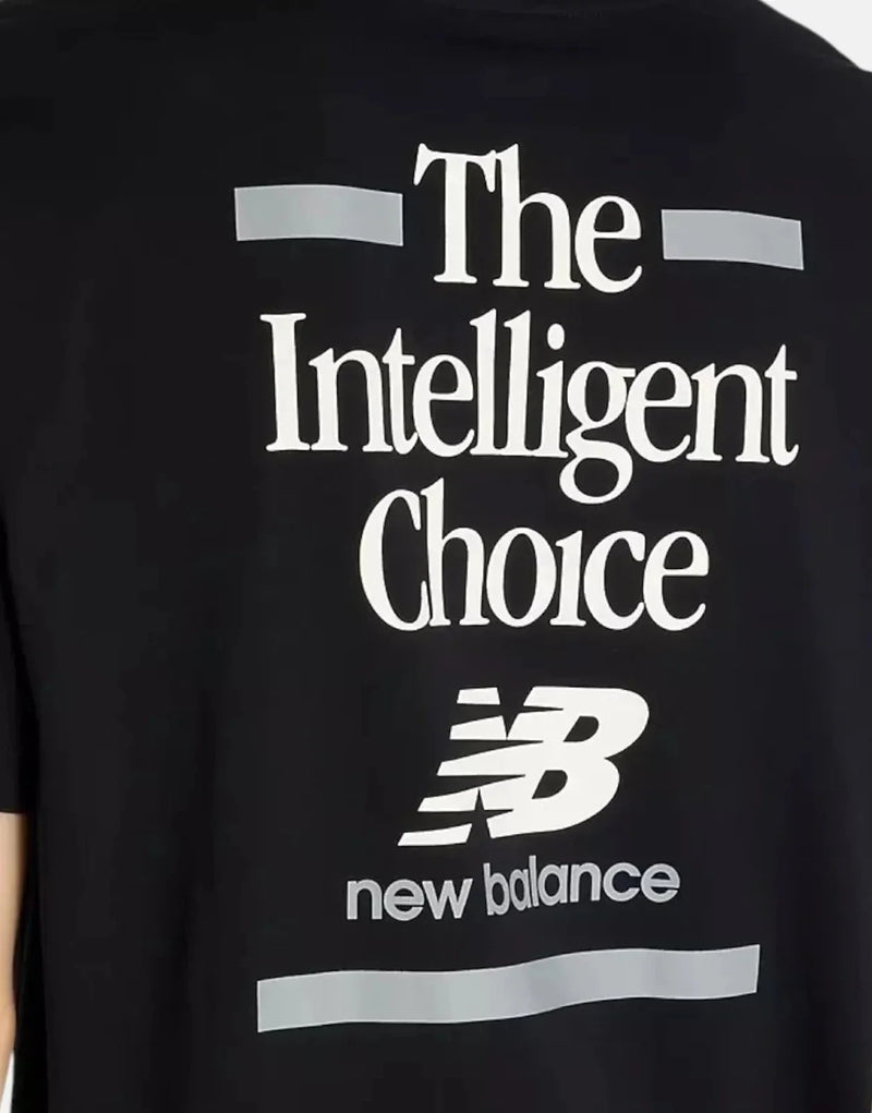 New Balance Men's Intelligent Choice Black Graphic Tee for Everyday Comfort