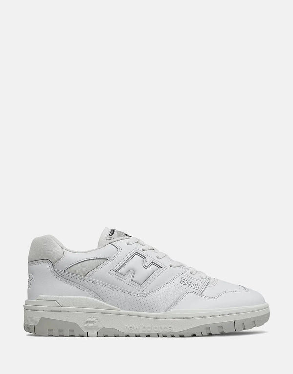 New Balance BBW550 White Sneakers: Classic 90s Style, Durable Rubber Outsole
