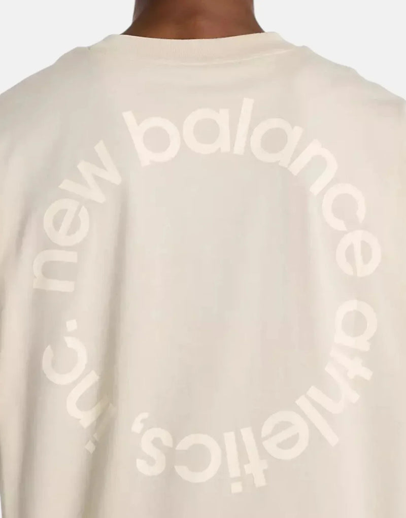 New Balance Men's Circular Logo Timberwolf Graphic T-Shirt - Relaxed Cotton Fit