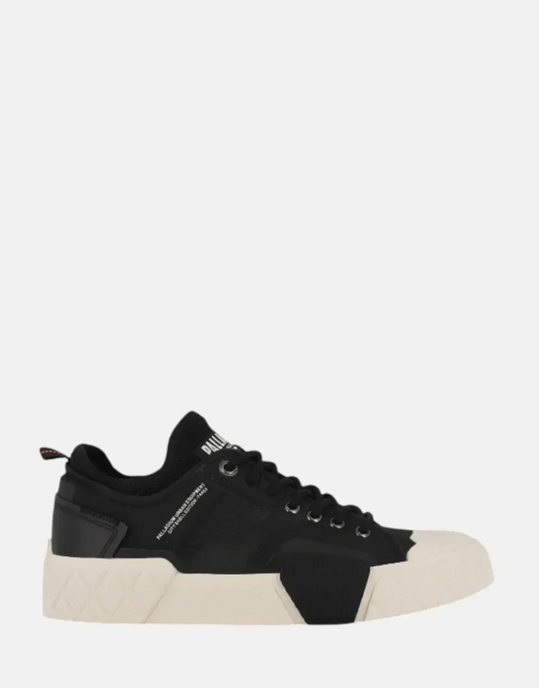 Palladium Ace City Shell Lo 2 Black Canvas Sneakers: Lightweight, Organic, Urban Style