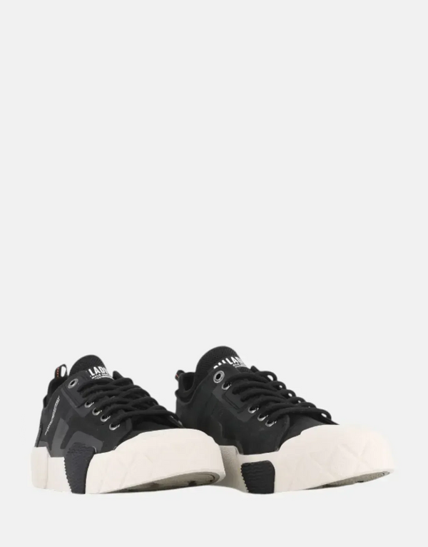 Palladium Ace City Shell Lo 2 Black Canvas Sneakers: Lightweight, Organic, Urban Style