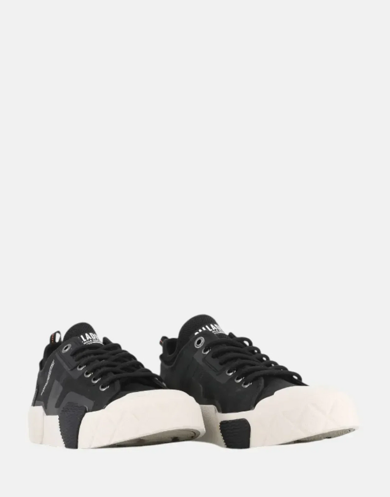 Palladium Ace City Shell Lo 2 Black Canvas Sneakers: Lightweight, Organic, Urban Style