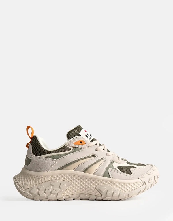 Palladium Offbound Flame Mix: Rugged Grey Olive Night Urban Trail Sneakers
