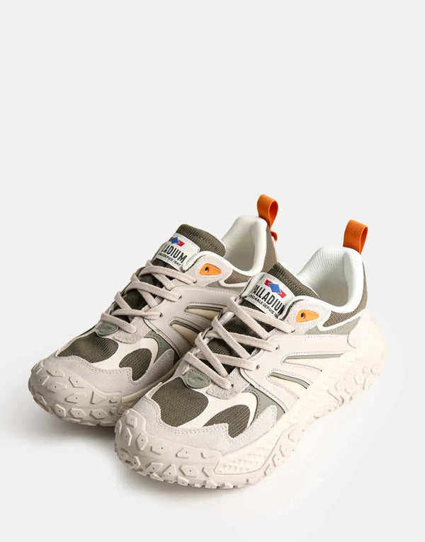 Palladium Offbound Flame Mix: Rugged Grey Olive Night Urban Trail Sneakers